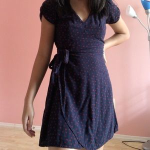 Abercrombie & Fitch Dark Blue and Red floral dress